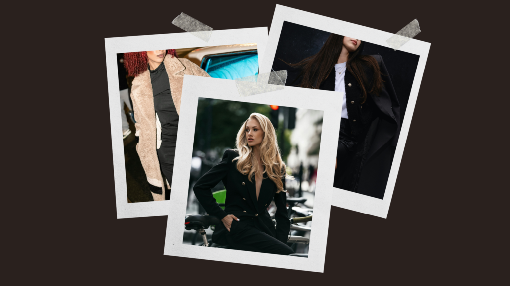 Structured outfits styled with little to no accessories